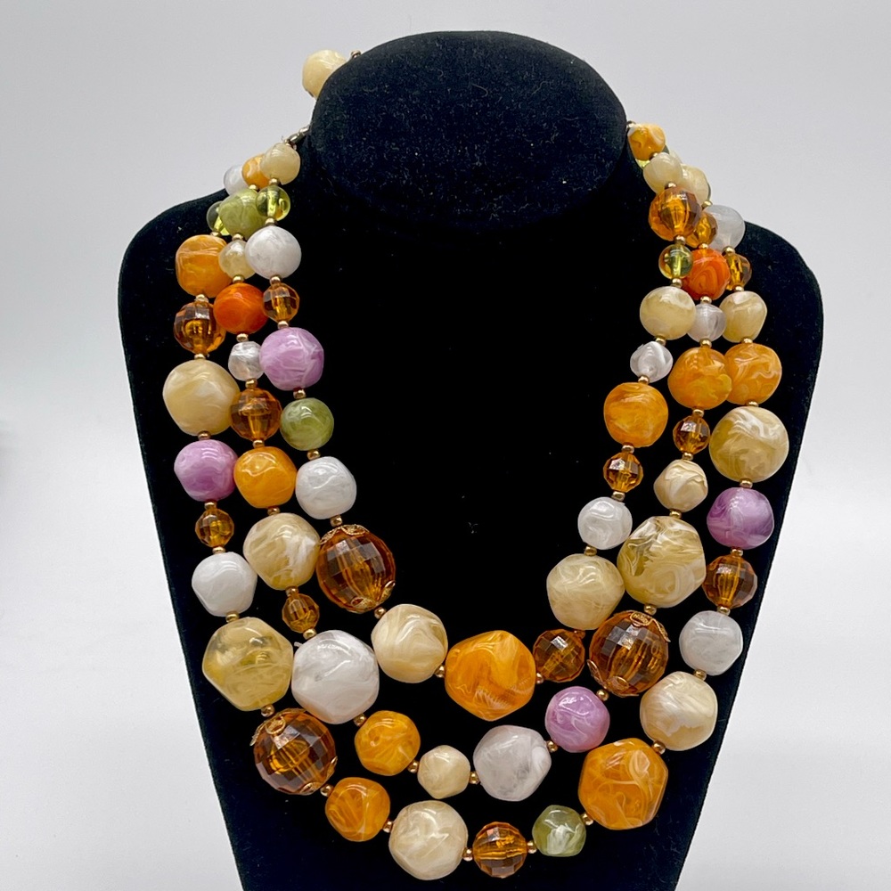 CORO 3 row necklace RARE